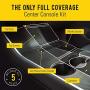 HumanFriendly Tesla Model 3 / Model Y Center Console Wrap Kit w/Extra Cupholder Piece by EV Armor - Carbon Fiber Black