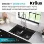 Kraus Quarza Kitchen Sink, 33-Inch Equal Bowls, Black Onyx Granite, KGD-433B model Kraus Quarza Kitchen Sink, 33-Inch Equal Bowls, Black Onyx Granite, KGD-433B model