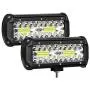AUZKIN 7 Inches LED Light Bar Submersible driving lights 240W 24000lm LED Pods Spot Flood Combo Beam Off Road lights fog lights for Truck Trailer Pickup Boat Car SUV ATV RV Jeep,2Pcs