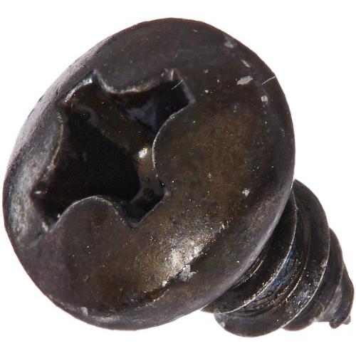 Small Parts 0604ABPPBZ Steel Sheet Metal Screw, Black Zinc Plated Finish, Pan Head, Phillips Drive, Type AB, #6-20 Thread Size, 1/4'' Length (Pack of 100)
