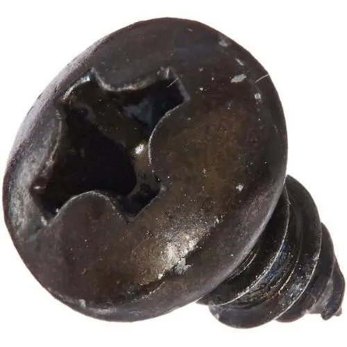 Small Parts 0604ABPPBZ Steel Sheet Metal Screw, Black Zinc Plated Finish, Pan Head, Phillips Drive, Type AB, #6-20 Thread Size, 1/4'' Length (Pack of 100)
