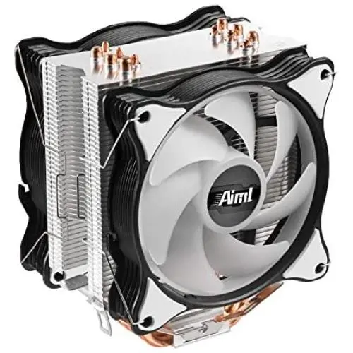 Aiml, 120mm Air CPU Cooler, 6 Continuous Direct Contact Heat Pipes, 2 PC Fans with PWM Function, Intel LGA1151, AMD AM4 / Ryzen (Dual Fan) Aiml, 120mm Air CPU Cooler, 6 Continuous Direct Contact Heat Pipes, 2 PC Fans with PWM Function, Intel LGA1151, AMD AM4 / Ryzen (Dual Fan)