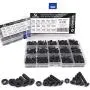 Comdox 500pcs Alloy Steel Socket Cap Screws Hex Head Bolt Nuts Assortment Kit with Box, M3 M4 M5 Thread Size, Black Oxide Finish (Flat Head) Comdox 500pcs Alloy Steel Socket Cap Screws Hex Head Bolt Nuts Assortment Kit with Box, M3 M4 M5 Thread Size, Black Oxide Finish (Flat Head)