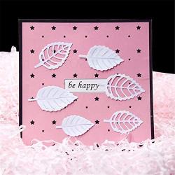 6PCS Leaves Metal Cutting Die Stencil Template Christmas Birthday Wedding DIY Crafts Scrapbook Album Paper Card Handmake Embossing