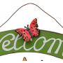 YK Decor Metal Sunflower Welcome Sign Front Door Decor Hanging Welcome Sign Sunflower Garden Decor Indoor Outdoor Signs and Decor