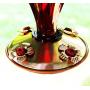 Joiedomi Ruby Glass Vintage 24 Ounces Hummingbird Feeder Including S Shape Metal Hook for Bird Feeders