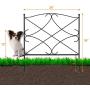 Amagabeli Decorative Garden Fence 24in x 10ft Outdoor Rustproof Metal Landscape Wire Fencing Folding Wire Patio Fences Flower Bed Animal Dogs Barrier Border Edge Section Edging Decor Picket Black