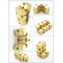 Lifidea Aluminum Alloy Metal Infinity Cube Fidget Cube (5 Colors) Handheld Fidget Toy Desk Toy with Cool Case Infinity Magic Cube Relieve Stress Anxiety ADHD OCD for Kids and Adults (Gold)