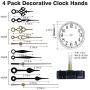 EMOON 2 Pack Clock Movement Mechanism with 4 Pairs of Short Hands Battery Silent Sweep Operated Quartz Clock Motor Kit DIY Repair Parts Replacement, 3/4 Inch Total Shaft Length EMOON 2 Pack Clock Movement Mechanism with 4 Pairs of Short Hands Battery Silent Sweep Operated Quartz Clock Motor Kit DIY Repair Parts Replacement, 3/4 Inch Total Shaft Length