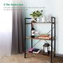 TomCare Bookshelf  3-Tier Wood and Metal Shelves Industrial Bookcase Display Office Storage Rack Multifunctional Furniture for Entryway Living Room Bedroom Home Office Kitchen