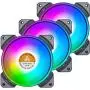GOLDEN FIELD MH-F Colorful PC Case Fan 120mm Rainbow Color Silent LED Cooling Fan for Computer PC Case CPU Cooler Radiator(3 Pack)