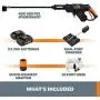 WORX WG644 40V Power Share Hydroshot Portable Power Cleaner (2x20V Batteries), Black and Orange