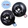 Viping Car Horn Car Electric Horn 118DB 12V Super Loud High Tone and Low Tone Metal Twin Horn Kit with Bracket Waterproof Air Horn Electric Universal Horn 2pcs for Moto Truck Boat Car (Black)