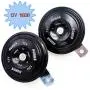 Viping Car Horn Car Electric Horn 118DB 12V Super Loud High Tone and Low Tone Metal Twin Horn Kit with Bracket Waterproof Air Horn Electric Universal Horn 2pcs for Moto Truck Boat Car (Black)