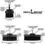 Ultra Stiff Drill Powered Cleaning Brushes Used for Heavy Duty Industrial Stripping by Drillbrush