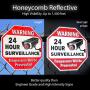 Signs Authority Reflective Warning 24 Hour Surveillance No Trespassing Metal Sign for Home Business Video Security CCTV Camera 12” by 12” Aluminum