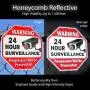 Signs Authority Reflective Warning 24 Hour Surveillance No Trespassing Metal Sign for Home Business Video Security CCTV Camera 12” by 12” Aluminum