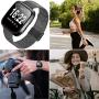 BibGram Bands Metal Black Compatible for Fitbit Versa/Versa 2/Versa Lite/Versa SE Replacement Women Men Stainless Steel