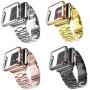 HUANLONG Compatible with Apple Watch Band, Solid Stainless Steel Metal Strap Band w/Adapter+Case Cover for Apple Watch iWatch 38/42mm (H Silver 38mm)