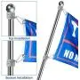 4 Pieces Flag Pole Rings Aluminum Alloy Mounting Rings 360 Degree Rotating Flagpole Anti Wrap Flag Pole with Clip Hook for 1 Inch Diameter Flag Pole (Silver) 4 Pieces Flag Pole Rings Aluminum Alloy Mounting Rings 360 Degree Rotating Flagpole Anti Wrap Flag Pole with Clip Hook for 1 Inch Diameter Flag Pole (Silver)