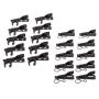 Durable Metal Mini Microphone Mic Clips MIC Parts 10mm&12mm Ring Black Pack of 20