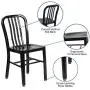 Flash Furniture Commercial Grade Black Metal Indoor-Outdoor Chair Flash Furniture Commercial Grade Black Metal Indoor-Outdoor Chair