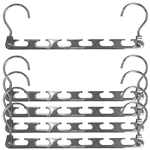 Wonder Hanger Swivel, Space-Saving Closet Organizers, 5 Pack, Metal