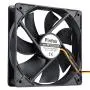 Pinfox 12V DC 120mm Quiet Cooling Fan Silent, Variable Speed Control by 5V to 12V Input, Dual Ball Bearings 3 Pin for PC Computer Case, Home Theater Cabinet, Receiver DVR Xbox, Incubator