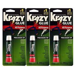 Krazy Glue Elmers Original Crazy Super Glue All Purpose Instant Repair, 3 Piece