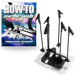 PointZero Airbrush Hobby Model Part Holder - Six Alligator Clip Stand