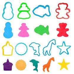 KIDDY DOUGH Tool Kit for Kids - Party Pack w/ Animal Shapes - Includes 24 Colorful Cutters, Molds, Rollers & Play Accessories for Air Dry Clay & Dough