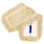 24'' Industrial Strength Cotton Dust Mop with Long Rust-Free Telescopic Handle and Metal Frame