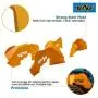 EAG JK Front and Rear Inner Fender Kit Sheet Metal Yellow 6PCS with Logo Cut Fit for 07-18 Wrangler JK