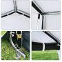 Quictent Storage Shelter 6 x 6- Feet Outdoor Carport Shed Heavy Duty Car Canopy Grey
