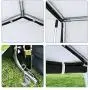 Quictent Storage Shelter 6 x 6- Feet Outdoor Carport Shed Heavy Duty Car Canopy Grey