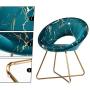 Duhome Atrovirens Accent Chair Velvet Vanity Chair Lliving Room Chairs Desk Chair with Golden Legs Mid-Back 1 pcs