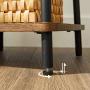 VASAGLE Floor Lamp with Shelves, Standing Reading Lamp with LED Bulb and Lamp Shade, for Living Room, Bedroom, Metal Legs, Rustic Brown and Black ULFL012B01