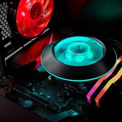 Cooler Master MasterAir G100M RGB Top Down Low Profile Mini ITX CPU Air Cooler, Copper Heat Column Base, Aluminum Fins, 92mm RGB Ring Fan, RGB Lighting for AMD Ryzen/Intel LGA1151