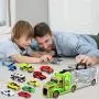 flashbluer Dinosaur Toys Truck with 15 Dinosaurs, 5 Metal and 5 Plastic Die-Cast Cars and 1 Helicopter and Dinosaurs Book for 3-12 Years Old Boys and Girls flashbluer Dinosaur Toys Truck with 15 Dinosaurs, 5 Metal and 5 Plastic Die-Cast Cars and 1 Helicopter and Dinosaurs Book for 3-12 Years Old Boys and Girls