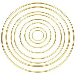 Better Crafts Set of 6 Pieces Assorted Metal Gold Rings for Crafts (7 inch/ 8 inch/ 9 inch/ 10 inch/ 11 inch/ 12 inch)