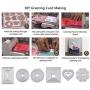 BENECREAT 6 Sets Cutting Dies Cut Metal Scrapbooking Stencils Nesting Die with Clear Storage Box for Festival Chrismas Embossing Photo Album Cards Making - Round, Square, Rectangle, Heart, Flower