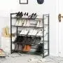 SONGMICS Shoe Rack, 5-Tier Stackable Shoe Storage Shelf, Metal Mesh, Flat or Angled Shoe Organizer for 20 to 25 Pairs of Shoes, Short Boots, High Heels, Cool Gray ULMR05GB SONGMICS Shoe Rack, 5-Tier Stackable Shoe Storage Shelf, Metal Mesh, Flat or Angled Shoe Organizer for 20 to 25 Pairs of Shoes, Short Boots, High Heels, Cool Gray ULMR05GB