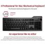 Das Keyboard 4 Professional Mechanical Keyboard for Mac - High Performance Clicky Tactile Feedback - Enhanced 104 Key Layout - Cherry MX Blue Switches - Oversized Volume Knob - Two Port USB 3.0 - Full NKRO