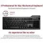 Das Keyboard 4 Professional Mechanical Keyboard for Mac - High Performance Clicky Tactile Feedback - Enhanced 104 Key Layout - Cherry MX Blue Switches - Oversized Volume Knob - Two Port USB 3.0 - Full NKRO