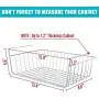 Comfecto Under Shelf Wire Basket, 4 Pack Stainless Steel Metal Hanging Storage Rack for Kitchen Cabinet Thickness Max 1.2 inch, Easy to Install Slides Under Shelves Organizer Pantry Bathroom, Chrome Comfecto Under Shelf Wire Basket, 4 Pack Stainless Steel Metal Hanging Storage Rack for Kitchen Cabinet Thickness Max 1.2 inch, Easy to Install Slides Under Shelves Organizer Pantry Bathroom, Chrome