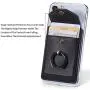 YUNCE Ring Stand Stick on Wallet Cell Phone Slim Leather Wallet Stick on Wallet Credit Card RFID Blocking Sleeve Black YUNCE Ring Stand Stick on Wallet Cell Phone Slim Leather Wallet Stick on Wallet Credit Card RFID Blocking Sleeve Black