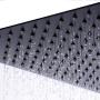 Shower Head,16 Inch Ultra Thin High Pressure Fixed Rain Showerhead Matte Black with Silicone Nozzle - Adjustable Metal Swivel Ball Joint - For the Best Relaxation and Spa