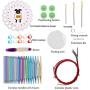 Looen 37pcs Aluminum Circular Knitting Needles Set with Ergonomic Handles,13 Size Interchangeable Crochet Needles with Storage Case for Small Project (Style 1)