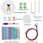 Looen 37pcs Aluminum Circular Knitting Needles Set with Ergonomic Handles,13 Size Interchangeable Crochet Needles with Storage Case for Small Project (Style 1)