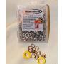 Woodruff Industries 50 Complete Sets Metal Snap (Press Stud) Buttons Rounded Fasteners Sewing Rivet Buttons for Clothing and Leather Snap Closing Fasteners Arts and Crafts Poppers Tool Silver 200 Comp